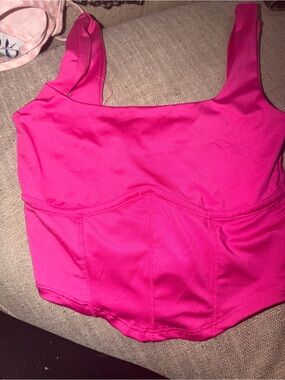 Women’s Hot Pink Tank Top Crop - Unbranded